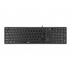 კლავიატურა - Genius SlimStar 126 / მულტიმედიური / USB / RU Layout / შავი / 100%