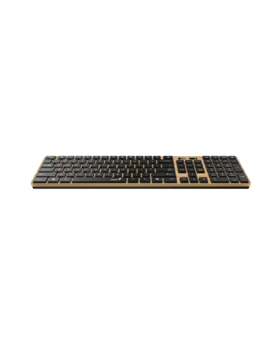 კლავიატურა - Genius SlimStar 7250BT / უსადენო / Bluetooth / 2.4GHz Wireless / USB-A / მემბრანული / AI Copilot / RU Layout / Pine Wood / 100%