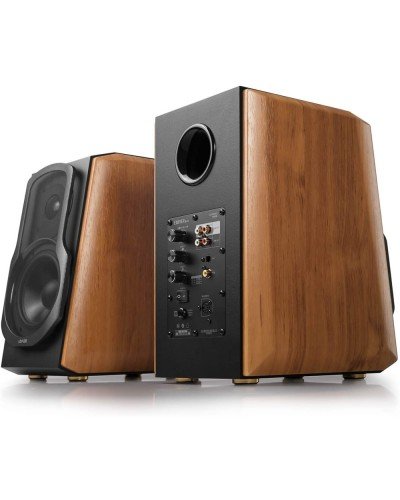დინამიკი - Edifier S1000 MKII / 2.0 / 120W RMS / Bluetooth 5.0 aptX HD / Optical / Coaxial / ყავისფერი