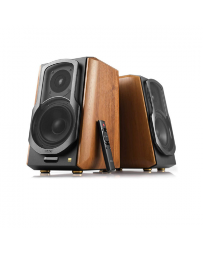 დინამიკი - Edifier S1000 MKII / 2.0 / 120W RMS / Bluetooth 5.0 aptX HD / Optical / Coaxial / ყავისფერი