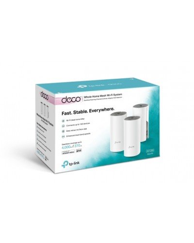 Wi-Fi Mesh სისტემა - TP-Link Deco E4 (3-Pack) / AC1200 / Whole Home Mesh Wi-Fi System