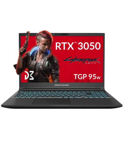 ნოუთბუქი Dream Machines RG3050-15UA70 / 15.6" inch / i5-13420H / 16GB RAM / 512GB SSD / RTX 3050 4GB