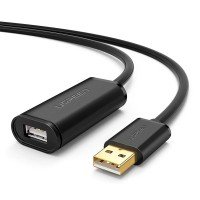 USB დამაგრძელებელი UGREEN US121 (10319) – USB 2.0 Active / 5მ / შავი
