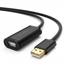 USB დამაგრძელებელი UGREEN US121 (10319) – USB 2.0 Active / 5მ / შავი