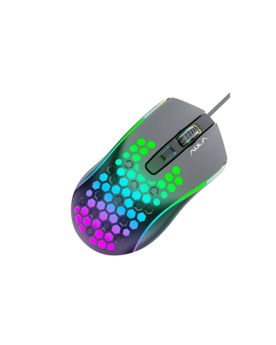 მაუსი - AULA S11 Ultra Lightweight / სადენით / 3600 DPI / 81 გრამი / შავი