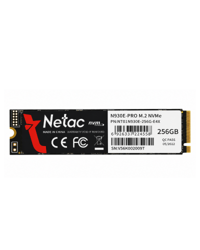 SSD - Netac N930E Pro / 256GB / NVMe PCIe Gen3 x4 M.2 2280