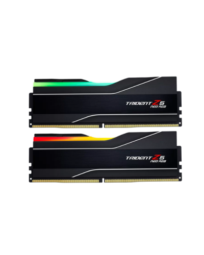 ოპერატიული მეხსიერება – G.SKILL Trident Z5 Neo RGB 64GB (2x32GB) / DDR5 / 6000MHz / CL30 / RGB / შავი