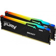 ოპერატიული მეხსიერება – Kingston FURY Beast RGB 32GB (2x16GB) / DDR5 / 5600MHz / CL36 / RGB / შავი