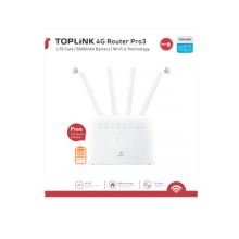Wi-Fi როუტერი - TOPLINK MR715U / სიმ ბარათიანი 4G LTE როუტერი / ელემენტით