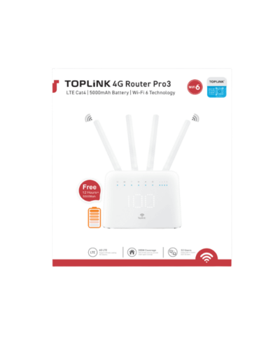Wi-Fi როუტერი - TOPLINK MR715U / 4G LTE როუტერი / ელემენტით