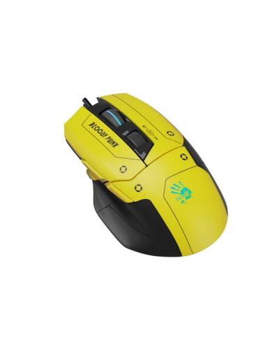 მაუსი - A4Tech Bloody W70 Max RGB / სადენით / 12,000 DPI / 145 გრამი / Punk Yellow