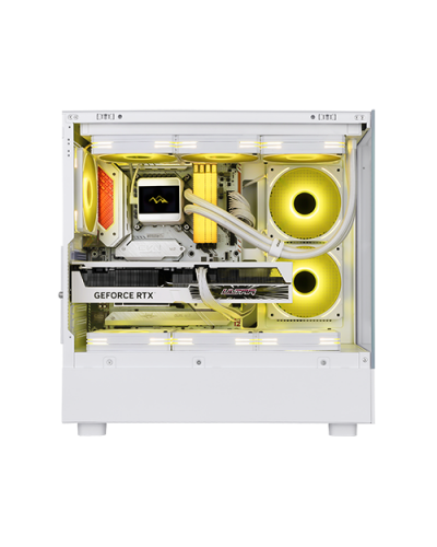 ქეისი - Segotep Endura Pro+ / ქულერების გარეშე / E-ATX - ATX - Micro-ATX - Mini-ITX / ორმაგი ნაწრთობი მინა / თეთრი