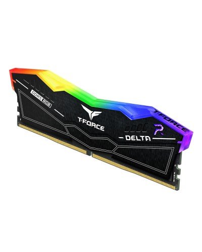 ოპერატიული მეხსიერება – TeamGroup T-Force Delta RGB 16GB / DDR5 / 6400MHz / CL38 / RGB / შავი