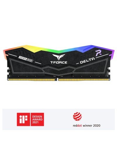 ოპერატიული მეხსიერება – TeamGroup T-Force Delta RGB 16GB / DDR5 / 6400MHz / CL38 / RGB / შავი
