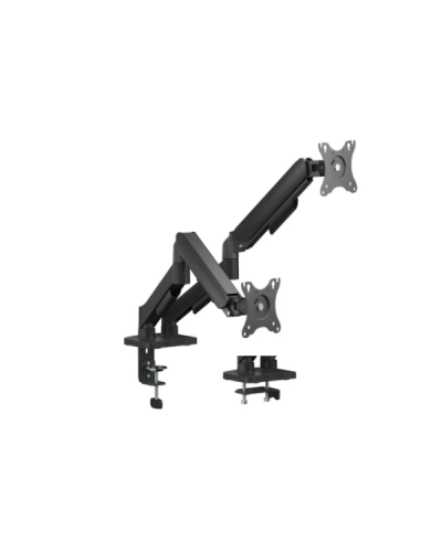 მონიტორის საკიდი - Vertex VX-2MA-24EB / 17" - 32" / 2 მონიტორისთვის / მექანიკური ზამბარით / შავი