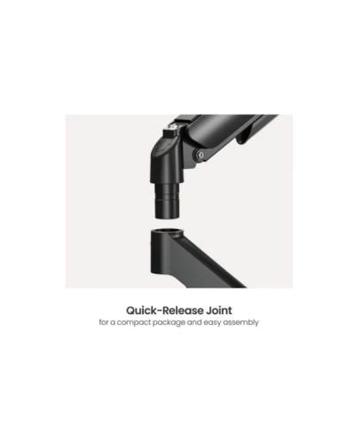 მონიტორის საკიდი - Vertex VX-2MA-24EB / 17" - 32" / 2 მონიტორისთვის / მექანიკური ზამბარით / შავი