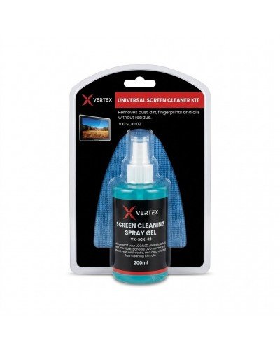 ეკრანის საწმენდი Vertex VX-SCK-02 2-in-1 - LCD/LED ეკრანისთვის | 200 მლ