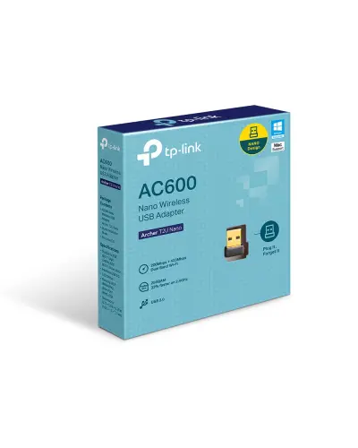 Wi-Fi USB ადაპტერი - TP-Link Archer T2U Nano / AC600 / Dual-Band