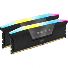 ოპერატიული მეხსიერება – CORSAIR Vengeance RGB 32GB (2×16GB) / DDR5 / 6400MHz / CL36 / შავი