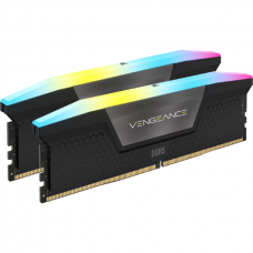 ოპერატიული მეხსიერება – CORSAIR Vengeance RGB 32GB (2×16GB) / DDR5 / 6400MHz / CL36 / შავი
