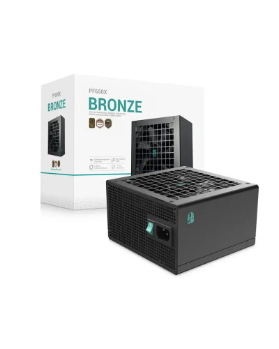 კვების ბლოკი - DeepCool PF650X / 80 PLUS Bronze / 650W / ATX / Black