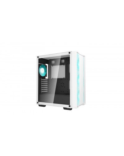 ქეისი - DeepCool CC560 WH V2 / 4x 120 მმ LED ფანი / Mini-ITX - Micro-ATX - ATX / ნაწრთობი მინა / თეთრი