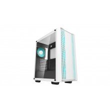ქეისი - DeepCool CC560 WH V2 / 4x 120 მმ LED ფანი / Mini-ITX - Micro-ATX - ATX / ნაწრთობი მინა / თეთრი