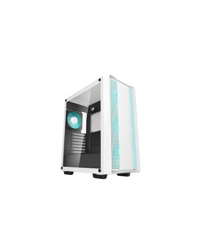 ქეისი - DeepCool CC560 WH V2 / 4x 120 მმ LED ფანი / Mini-ITX - Micro-ATX - ATX / ნაწრთობი მინა / თეთრი
