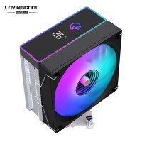 პროცესორის ქულერი - LOVINGCOOL AP400B / შავი / ARGB / Digital Display
