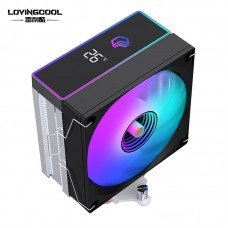 პროცესორის ქულერი - LOVINGCOOL AP400B / შავი / ARGB / Digital Display