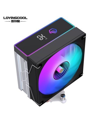 პროცესორის ქულერი - LOVINGCOOL AP400B / შავი / ARGB / Digital Display