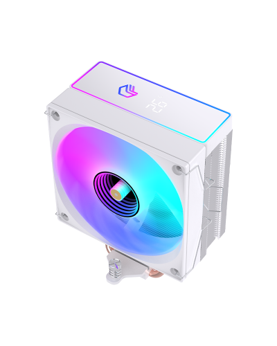 პროცესორის ქულერი - LOVINGCOOL AP400W / თეთრი / ARGB / Digital Display