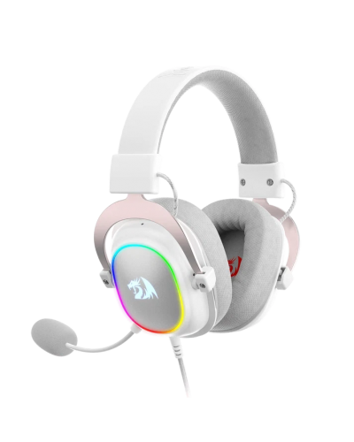 ყურსასმენი – Redragon H510WR-RGB Zeus / RGB / 7.1 Surround / სადენიანი / თეთრი