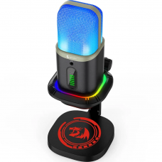სტრიმინგ მიკროფონი - Redragon Echowave GM305 / USB-C / -42 dB / RGB / შავი