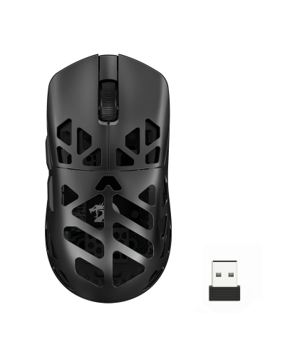 მაუსი - Redragon Prism Pro M997-PRO-1K / უსადენო + სადენიანი / 26,000 DPI / 55 გრამი / შავი