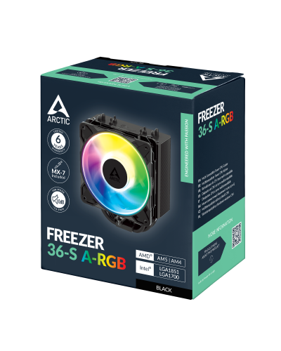 პროცესორის ქულერი - ARCTIC Freezer 36-S A-RGB / შავი