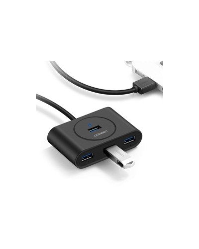 USB ჰაბი - UGREEN CR113 (20291) / 4-პორტიანი USB 3.0 / OTG / 1 მ / შავი