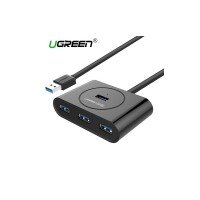 USB ჰაბი - UGREEN CR113 (20291) / 4-პორტიანი USB 3.0 / OTG / 1 მ / შავი