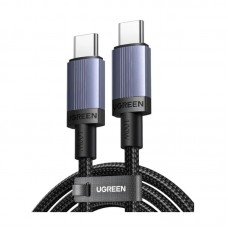 Type-C კაბელი - UGREEN L528 (65832) / Type-C to Type-C / 100W / 480 მბ-წმ / ნაცრისფერი/შავი / 1 მეტრი
