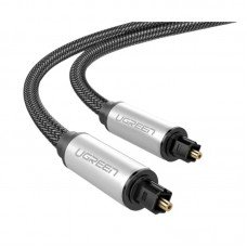 ოპტიკური აუდიო კაბელი - UGREEN AV108 (10540) / Toslink Optical / 2 მეტრი / შავი/ვერცხლისფერი