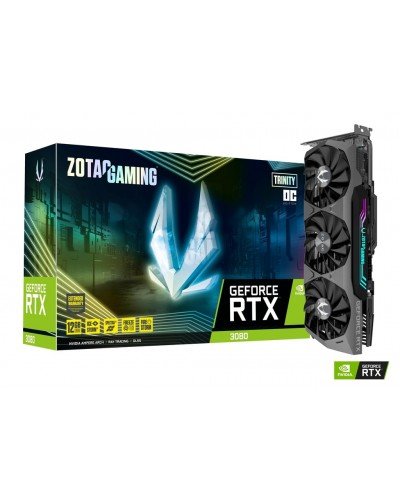 ვიდეობარათი - ZOTAC GeForce RTX 3080 Trinity OC LHR 12GB GDDR6X / PCIe 4.0 / 384-bit / (მეორადი)
