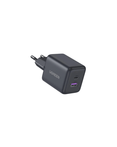 დამტენი - UGREEN X516 (65014) / Type-C + USB / GaN Fast Charger / 30W / შავი
