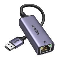 USB to Lan მიმღები - UGREEN CM209 (50922) / USB 3.0 / RJ45 Gigabit Ethernet / 15 სმ / ნაცრისფერი