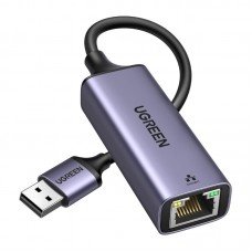 USB to Lan მიმღები - UGREEN CM209 (50922) / USB 3.0 / RJ45 Gigabit Ethernet / 15 სმ / ნაცრისფერი