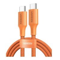 Type-C კაბელი - UGREEN L502 (95493) / USB Type-C to Type-C / 100W / 480 Mbps / ნარინჯისფერი / 1 მეტრი