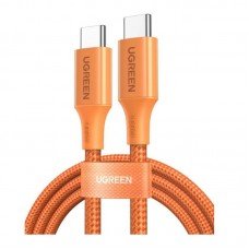 Type-C კაბელი - UGREEN L502 (95493) / USB Type-C to Type-C / 100W / 480 Mbps / ნარინჯისფერი / 1 მეტრი