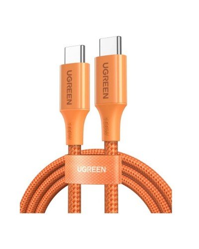 Type-C კაბელი - UGREEN L502 (95493) / USB Type-C to Type-C / 100W / 480 Mbps / ნარინჯისფერი / 1 მეტრი