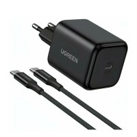 დამტენი - UGREEN X524 (65054) / Type-C / GaN / PD 3.0 / 45W / კაბელით / შავი