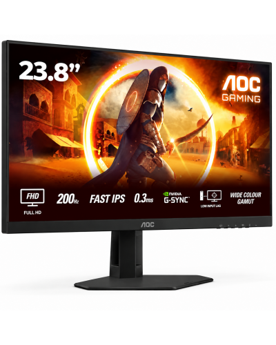 მონიტორი - AOC 24G4HRE / 23.8" / Fast IPS / 0.3ms / 200Hz / FHD