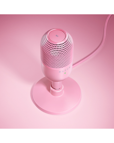 სტრიმინგ მიკროფონი - Razer Seiren V3 Mini / USB / Supercardioid / 24-bit / 96kHz / ფერი: ვარდისფერი